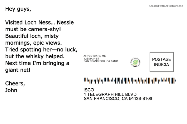 It can add a fun touch โ back of postcard